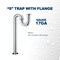 Everflow S-Trap with Flange for Tubular Drain Applications, 17GA Chrome Plated Brass 1-1/2" 12916 - alternate 4